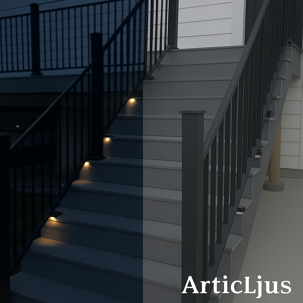 Solcellsdriven Trapp-/Gångbelysning – Nordic Glow